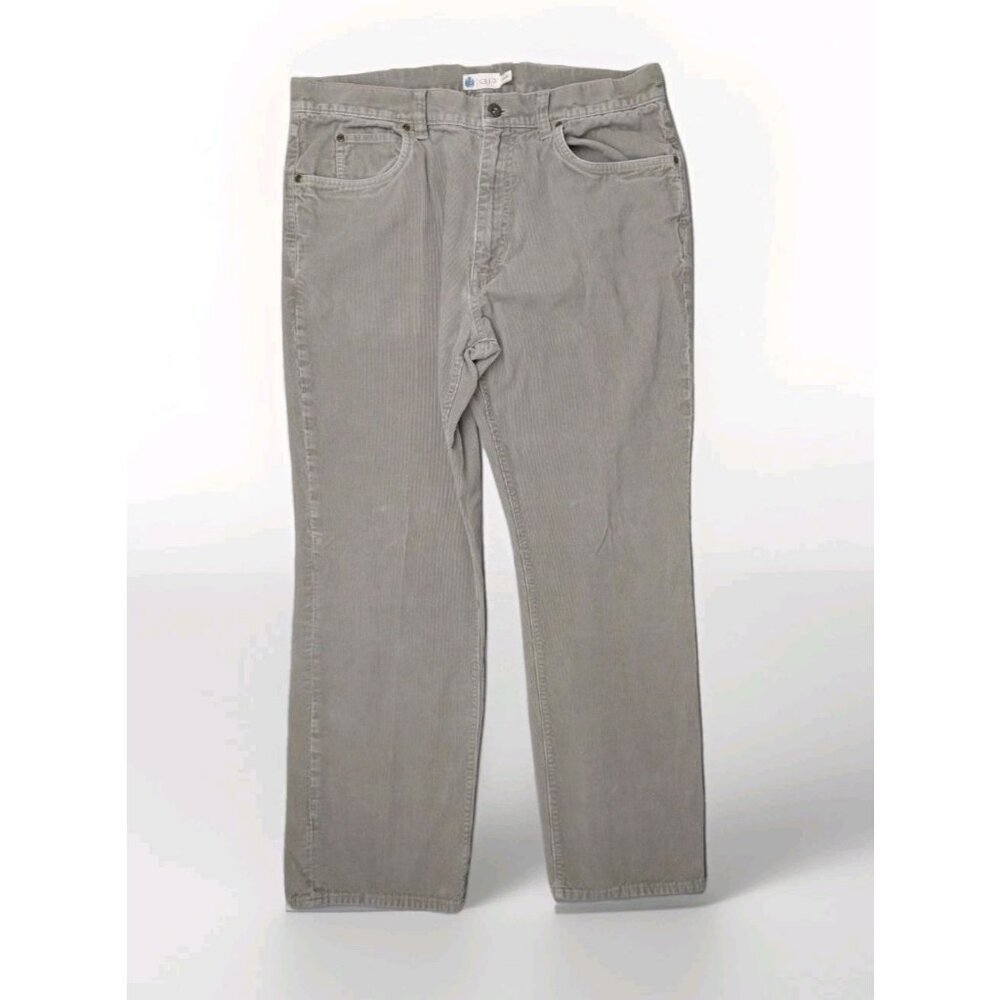 Vintage J.Crew Corduroy Pants Mens Size 36x30 Gray Straight Leg Casual